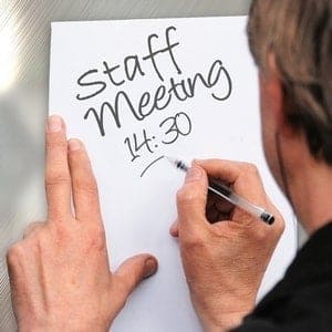 employee rep training - employee representative writing a meeting notice time
